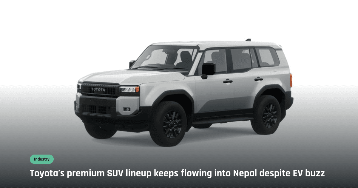 131 Toyota SUVs imported into Nepal in FY 2082/83