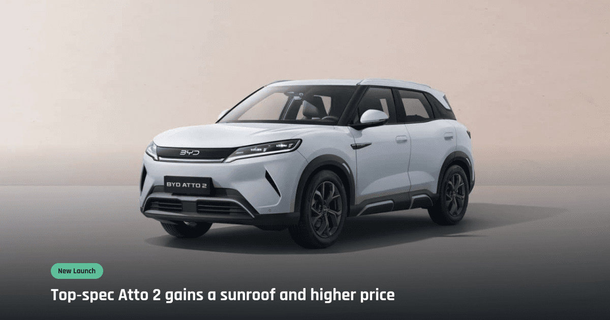 BYD adds sunroof-equipped Atto 2 Superior in Nepal