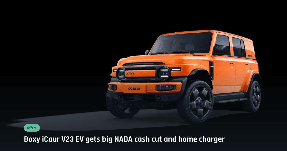Big NADA Auto Show Discounts on iCaur, OMODA, and JAECOO EVs